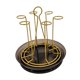 thumbnail image 5 of Soporte para secar tazas, estante para botellas con bandeja de drenaje, soporte resistente para árbol de tazas de té, estante para escurrir tazas, org B Oro, 5 of 9