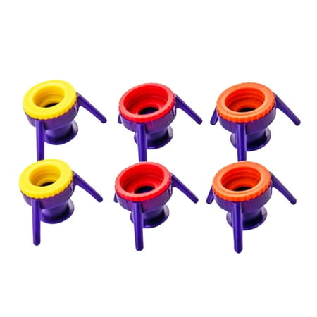 

Grandest Birch 6Pcs Inverted Bottle Cap Holder Shampoo Bracket Leak-proof Cover Stand Gadget Non-toxic Durable Good Sealability Le