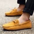thumbnail image 5 of Men's Casual Loafers Slip On Leather Shoes Comfortable Lightweight Driving Shoes Male Moccasins Classic Penny Loafer Flats Boat Shoes Outdoor Walking Shoes, 5 of 6