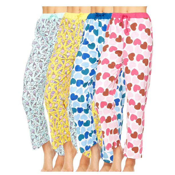 Lati Fashion 6131 Womans Pajamas Pants PJs Sleepwear (Pack of 4