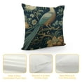 thumbnail image 4 of COMIO  Aqua and Green Red Peacock Bird Floral Chinoiserie Throw Pillow Cover Asian Inspired Pillow Case Cushion Cover Vintage Pillow Covers Home Decor for Sofa Couch Bed Office Car, 4 of 5