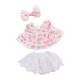 thumbnail image 1 of Chaleco de peluche, vestido, disfraz educativo DIY, falda corta para muñecas de 20 cm Rosa, 1 of 9