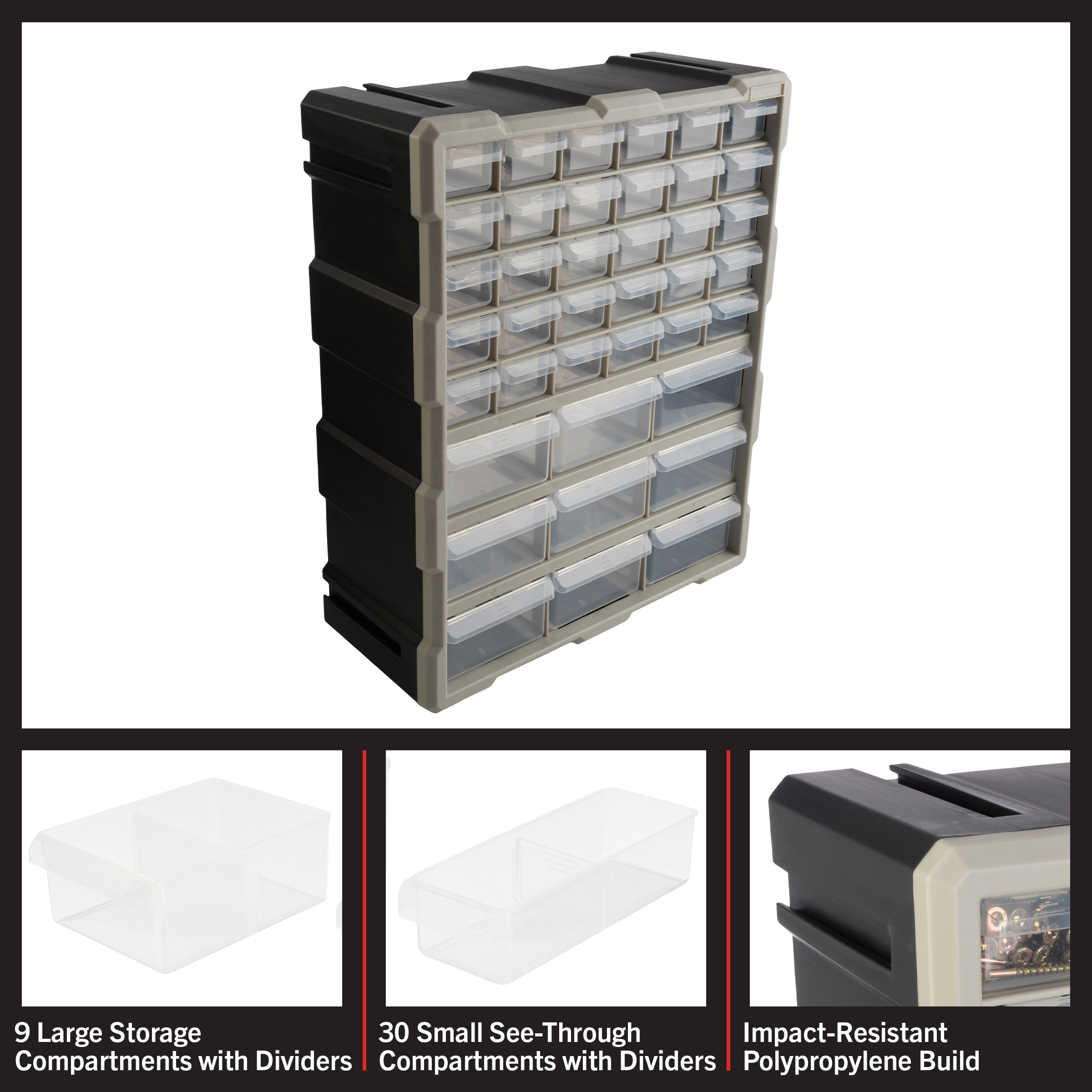 Stalwart 39-Drawer Small Parts Organizer Cabinet photo 3