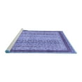thumbnail image 2 of Ahgly Company Machine Washable Indoor Round Oriental Blue Modern Area Rugs, 8' Round, 2 of 4