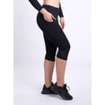 thumbnail image 4 of Mid-Rise Capri Fitness Leggings with Side Pockets, 4 of 11