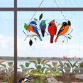 thumbnail image 3 of Atrapasueños para colgar en ventanas, pájaros multicolores en un alambre,, 3 of 8