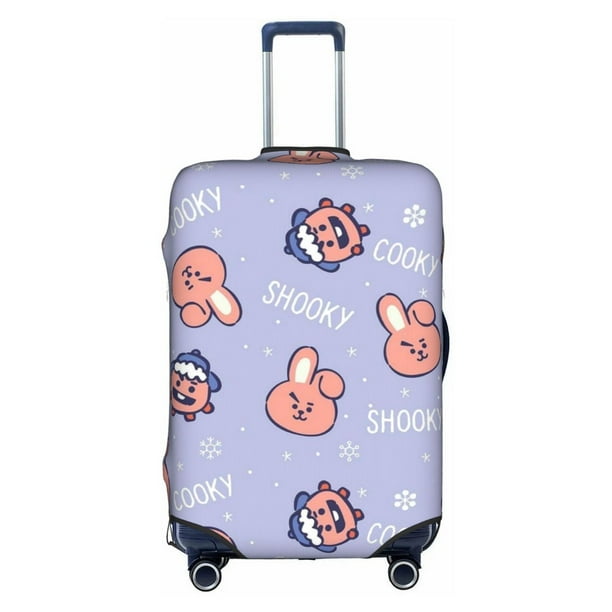 BTS BT21 Engrosado Cubierta De Equipaje 18/24/28/32 Pulgadas Alta Elástica Maleta De Viaje Spandex Protectora huangjie unisex