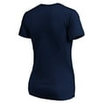 thumbnail image 3 of Women's Navy Dallas Stars Banner Wave Logo V-Neck T-Shirt T-Shirt, 3 of 3
