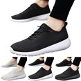 thumbnail image 6 of Sngxgn Mens Slip On Walking Shoes Non Slip Running Shoes Lightweight Workout Shoes Breathable Fashion Sneakers(White,40), 6 of 8