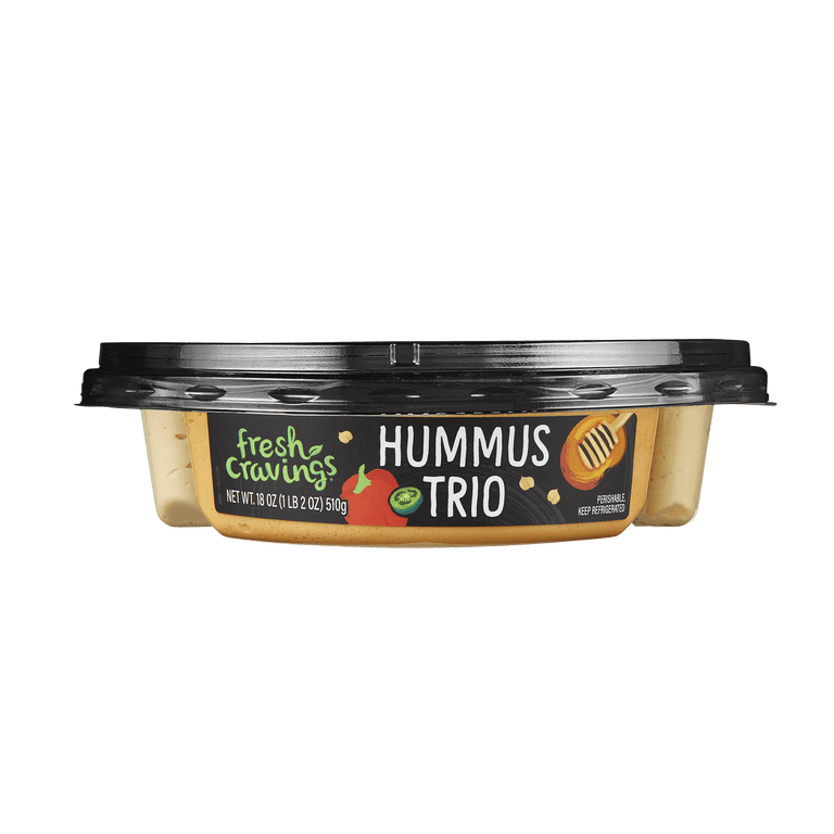 Fresh Cravings Plant-Based Chickpeas Hummus Trio Dip, 18 oz