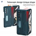 thumbnail image 5 of MonsDirect for 7.6 inch Samsung Galaxy Z Fold 4 5G 2022 Case, Anti-Fall Shockproof Hard PC Back Shell with Kickstand, Shell Membrane Integrated & Soft TPU Retractable Hinge for Galaxy Z Fold 4, Green, 5 of 7