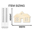 thumbnail image 2 of Unfinished Wood House Silhouette Shape - Craft - up to 46" 7" / 1/4", 2 of 5