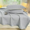 thumbnail image 6 of Cooling Queen Mattress Pad Set (3 Piece) - Honeycomb Breathable Mattress Protector with 2 Pillow Shams, Light Gray / Light Blue, 70.86" x 78.7", Not Include Pillow, 6 of 10