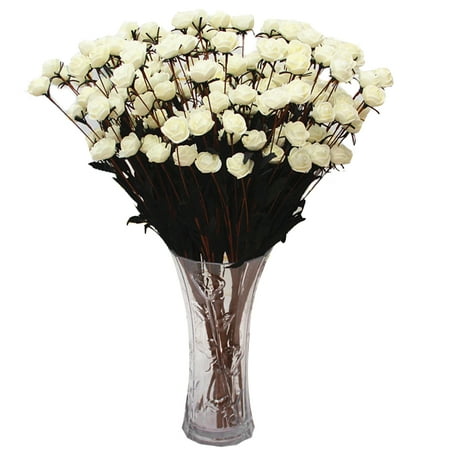 - 15 Stems Artificial Fake Full Blooming Rose Flower Bouquet Home Office Decoration Country Style