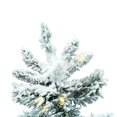 thumbnail image 2 of Vickerman Slim Utica 6.5' Flocked Artificial Christmas Tree with LED Lights, 2 of 4