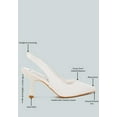 thumbnail image 6 of Ararki Luxurious Satin Pearl Slingback Sandals, 6 of 11