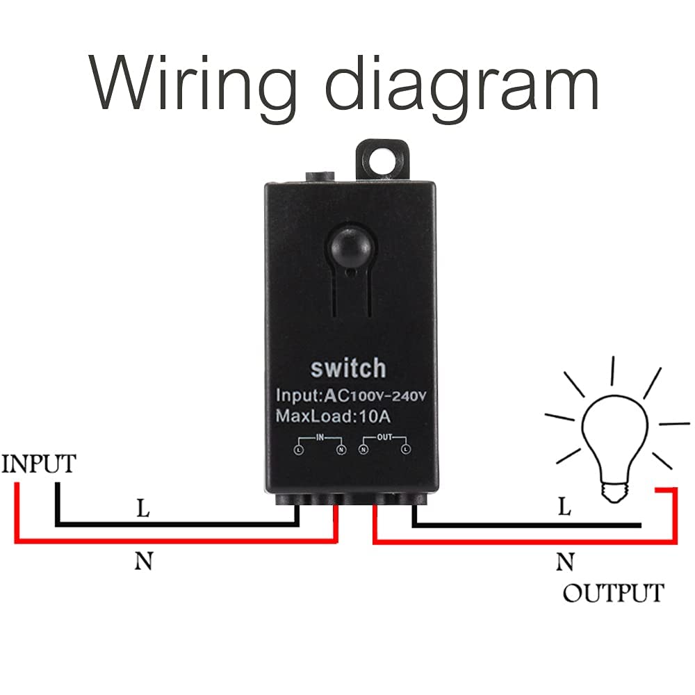 RTHG-Wireless Switch,110V/120V/240V /10A Relay No Wiring,Magnetic Multi Way Mini Remote Switch for Lights,328FT Long Range for Household Appliances,Ceiling Lights.