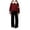 a169-Brick Red, variant on KPOPLK Kids Girls Uniform Outfit for Back to School Long Sleeve Collar Shirt and Loose fit Pant Teen Girls Clothes Set 6-14Years,Size 13-14 Years