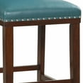 thumbnail image 3 of Steve Silver Tiffany Faux Leather 30" Bar Stool - Peacock-Espresso, 3 of 7