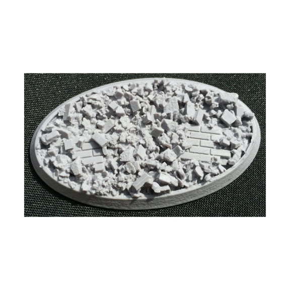 Secret Weapon Miniatures 75x40mm Beveled Base - Urban Rubble New