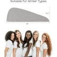 thumbnail image 3 of 4 Packs Extra Large Microfiber Hair Towel Wrap for Women Super Absorbent & Quick Dry with Button for Curly Long & Short Hair Anti-Frizz, 3 of 7