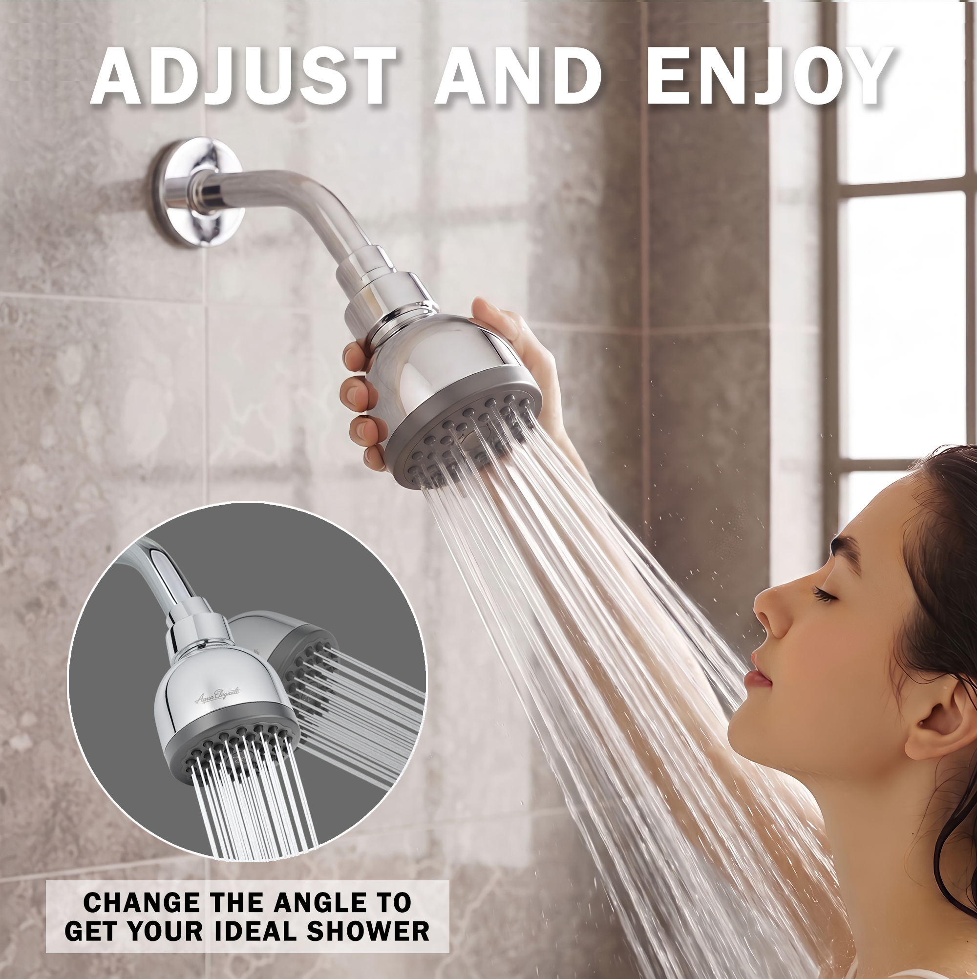 Aqua Elegante 3-Inch High Pressure Shower Head photo 3