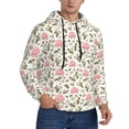 thumbnail image 2 of Sikiie Rose Flowers Men's Hoodie, Essentials Hoodie, Sweatshirt, Pullover Hooded Sweatshirt for Men-Small, 2 of 7