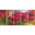 thumbnail image 2 of Fleurs de Coquelicot Rouges Épaisses - Impression sur Toile Florale, 2 of 3
