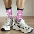 thumbnail image 6 of Bingfone Compression Socks for Women and Men Long Socks for Running Athletic Cycling Nurse- Purple And White Polka Dot, 6 of 6