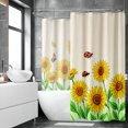 thumbnail image 2 of Gelasgo Sunflower Field Shower Curtain Polyester Fabric Waterproof Bathroom Curtains 72x72 Inch Ladybug Butterfly Floral Decor, 2 of 5