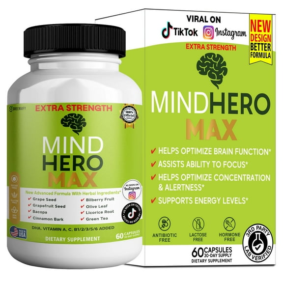 GreenVify Mind Hero Max – Daily Cognitive Wellness & Mental Clarity Support Formula