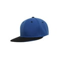thumbnail image 1 of TopHeadwear Polyester Two-Tone Flat Bill Snapback - Royal/Black, 1 of 2