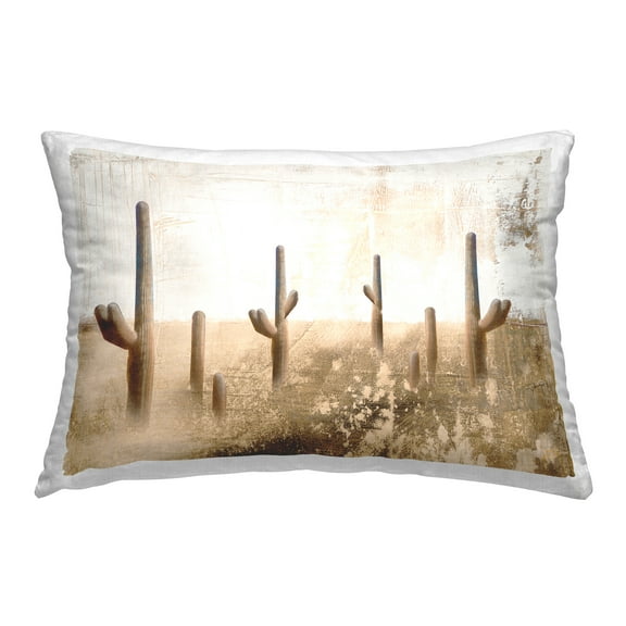 Stupell Industries Rustic Weathered Cactus Decorative Printed Throw Pillow Design by Dan Meneely
