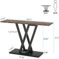 thumbnail image 6 of Industrial Console Table Hallway Table for Entryway, Rustic Brown, 6 of 7