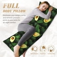 thumbnail image 3 of Yiaed Body Pillow Cover, Ultra Soft Microfiber Pillowcases, Breathable Long Pillow Case, Envelope Closure-Fresh Avocados (20x54 inch)（Pillow core not included）, 3 of 5