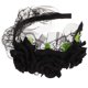 thumbnail image 4 of Diadema de flores, diadema de encaje, diadema ancha, tocado de fiesta, accesorio vintage para el cabello para mujer, 4 of 6