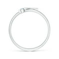thumbnail image 2 of ANGARA Natural Capital "V" Diamond Initial Ring with Bezel-Set Aquamarine in 14K White Gold for Women (Size-2.5mm) | March Birthstone, Anniversary, Jewelry Gift for Women | Natural Aquamarine Ring, 2 of 8