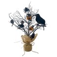 thumbnail image 3 of Halloween Tree Centerpiece for Table, 16.53 Inch Lighted Halloween Berries Table Tree with Black Maple Leaves, Farmhouse Spooky Artificial Table Tree for Halloween Party Decoration, 3 of 5