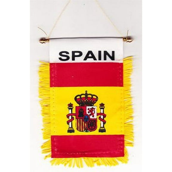 Spain Window Hanging Flag