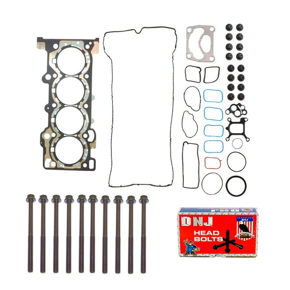 DNJ HGB4318 Cylinder Head Gasket set with Head Bolt Kit Fits Cars & Trucks 15-19 Ford 2.3L 16V DOHC