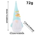 thumbnail image 3 of Muñeco de Conejito de Pascua Adorno de Mesa – Tela Suave con Relleno de Algodón, Acento Decorativo Festivo, Colocación Estable para Exhibición/Regalo en Fiestas (8x4x3 pulgadas), 3 of 7