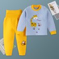 thumbnail image 5 of Cethrio Boys Thermal Underwear, Warm 2 Piece Long Sleeve Tops and Bottoms for Kids Gray Size 2-3 T, 5 of 6