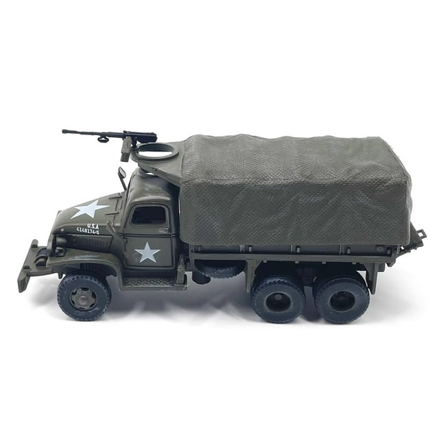 WWII US Army GMC CCKW 353 Truck Model 1/72 Scale Detailed Replica for Desktop Display and Collection