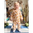 thumbnail image 5 of Cjfdfy Toddler Baby Girls Halloween Pajama Set Pumpkin Bow Print Button Down Long Sleeve Tops And Pants Infant Cute My First Halloween Holiday Sleepwear 1-6Y, 5 of 9