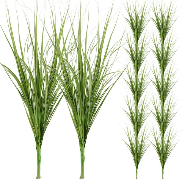 BRIGHTFUFU 12 Uds. Accesorios de césped Artificial, decoraciones de plantas de simulación realistas