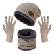 thumbnail image 1 of Bufanda, Gorro Y Guantes Tejidos Térmicos, 4 Uds., 1 of 8