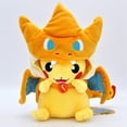 thumbnail image 1 of Muñeco de Peluche de Pikachu de Pokémon, 18-21cm de felpa de juguete, serie Charizard Snorkel Cloak, colección de muñecos de regalo, 1 of 4