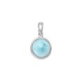 thumbnail image 1 of Precious Stars 74276 Pendentif Larimar Bleu en Argent Sterling Forme Ronde, 1 of 1