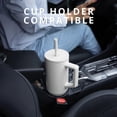 thumbnail image 7 of Elemental Commuter 40 oz Tumbler with Handle and Straw Lid | Travel Coffee Mug Spill Resistant | Insulated Cup Stainless Steel Tumblers for Water, Smoothies, Milkshake and More | White, 7 of 7
