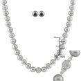 thumbnail image 2 of Splendid Pearls Grey Freshwater Pearl Set (8-8.5 mm), 2 of 2